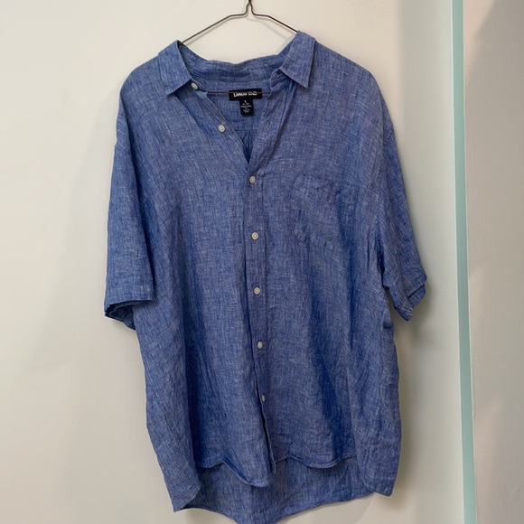 Lands' End Shirts Lands End Linen Shirt Large 6165 Poshmark